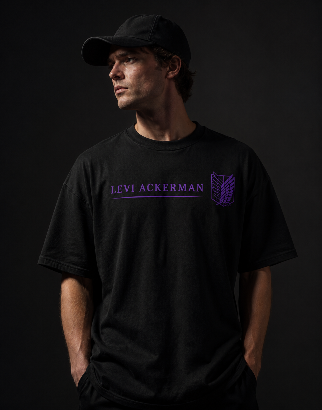 Attack On Titan Levi Ackmerman Drop Shoulder T-Shirt