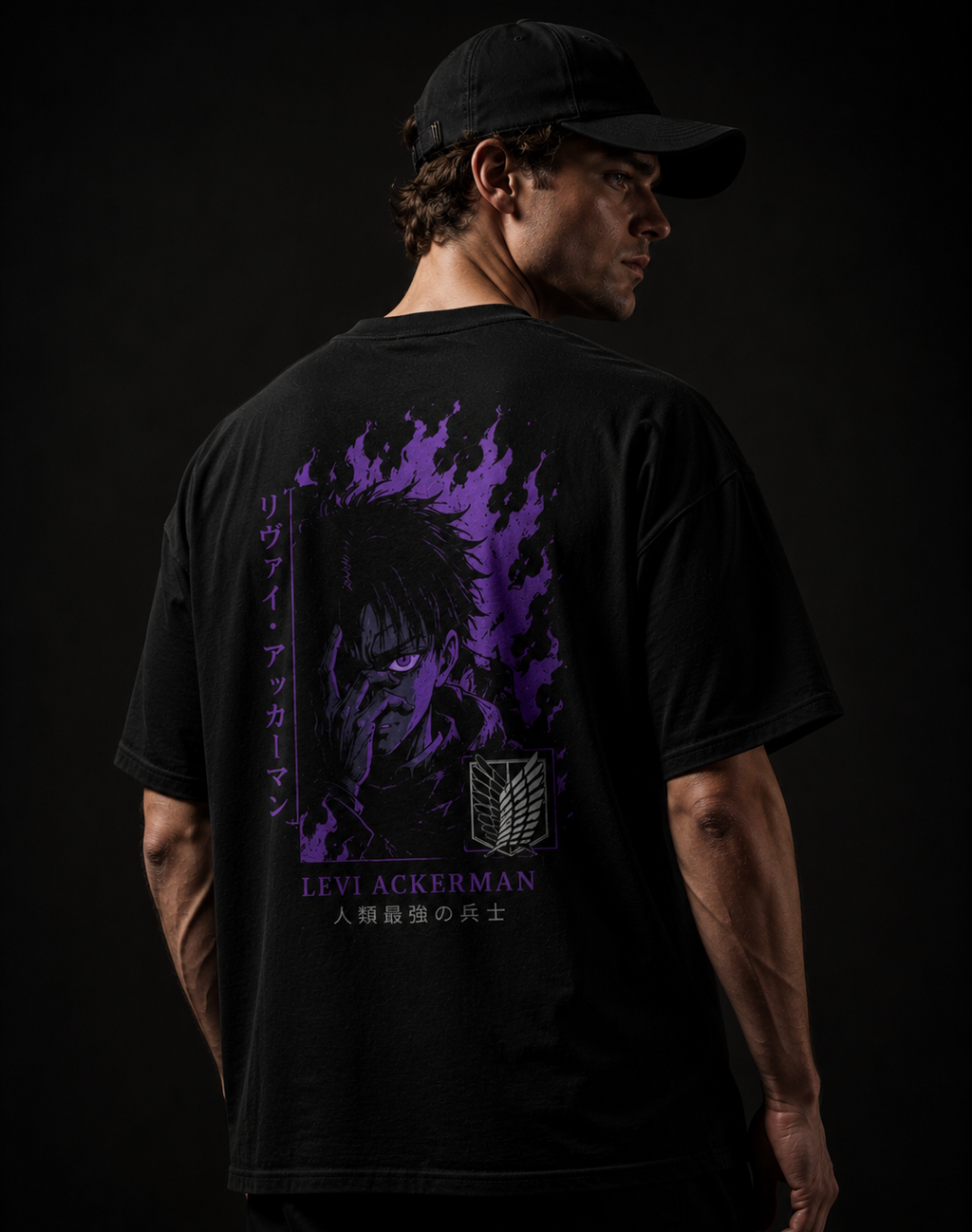 Attack On Titan Levi Ackmerman Drop Shoulder T-Shirt