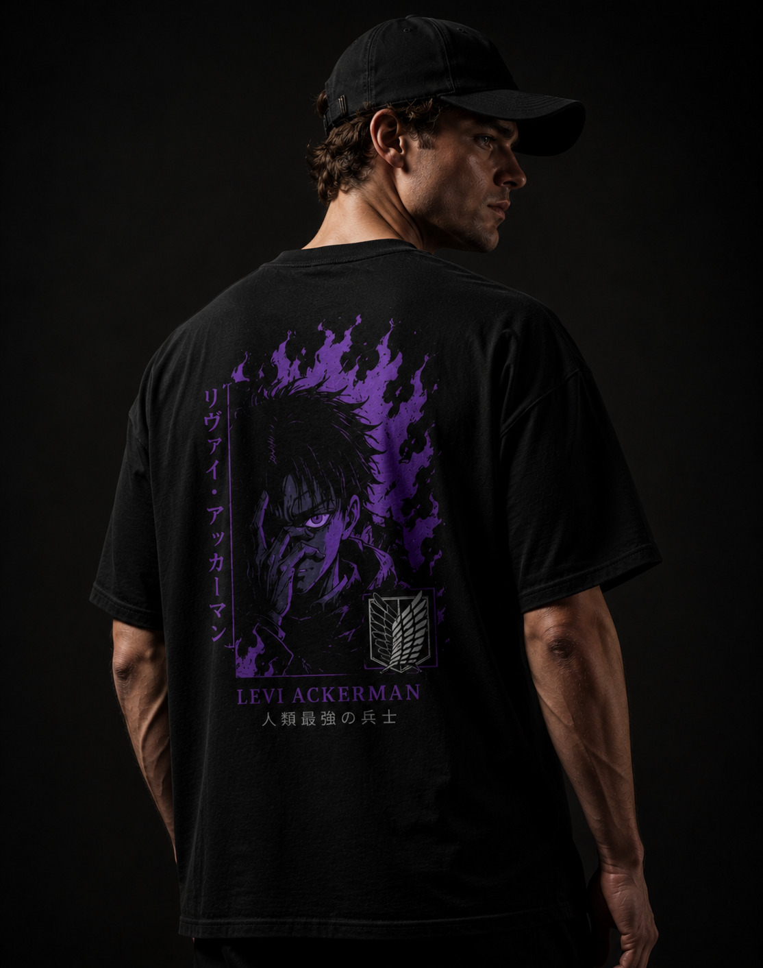 Attack On Titan Levi Ackmerman Drop Shoulder T-Shirt
