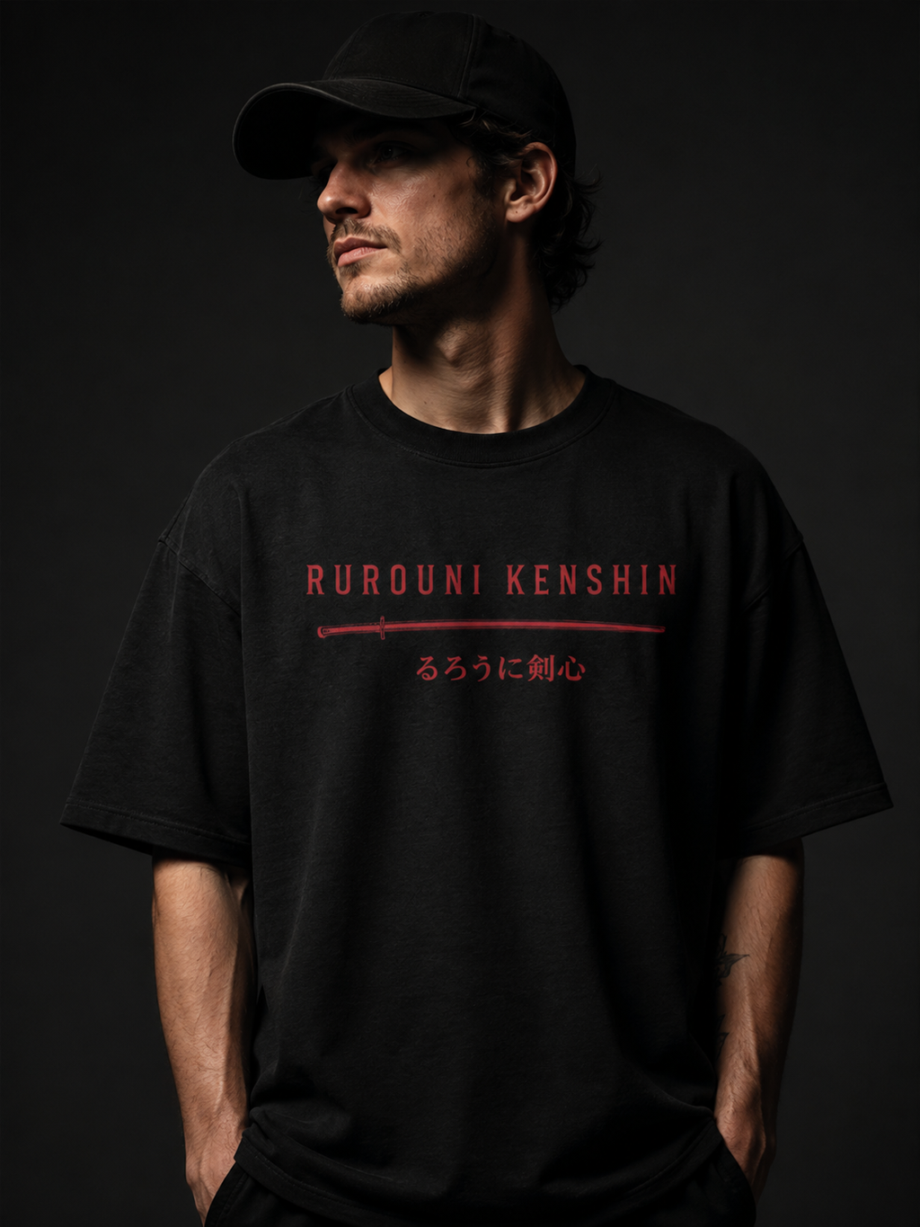 Rurouni Kenshin Drop Shoulder T-Shirt