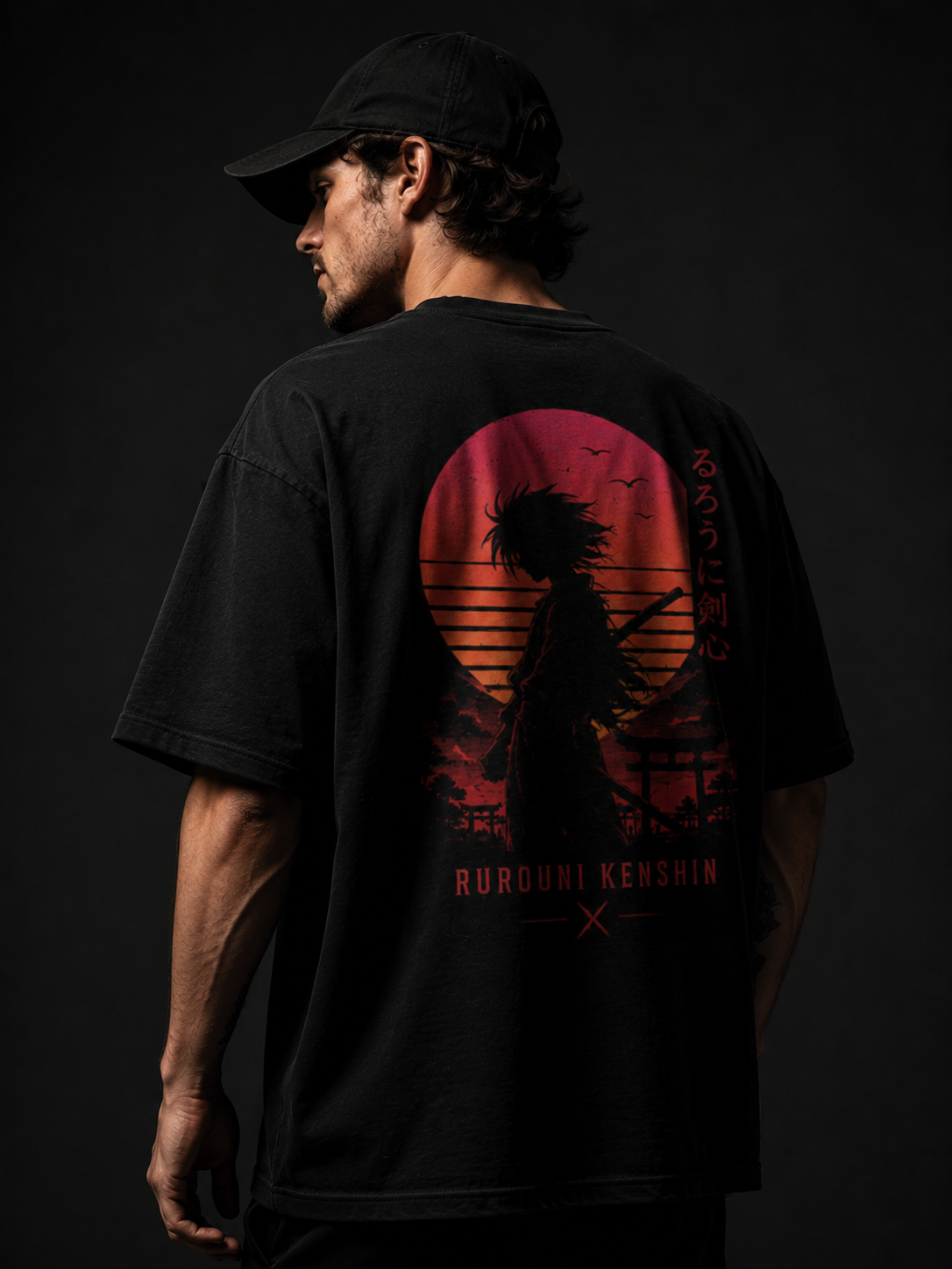 Rurouni Kenshin Drop Shoulder T-Shirt