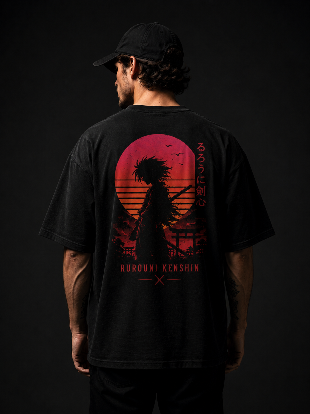 Rurouni Kenshin Drop Shoulder T-Shirt