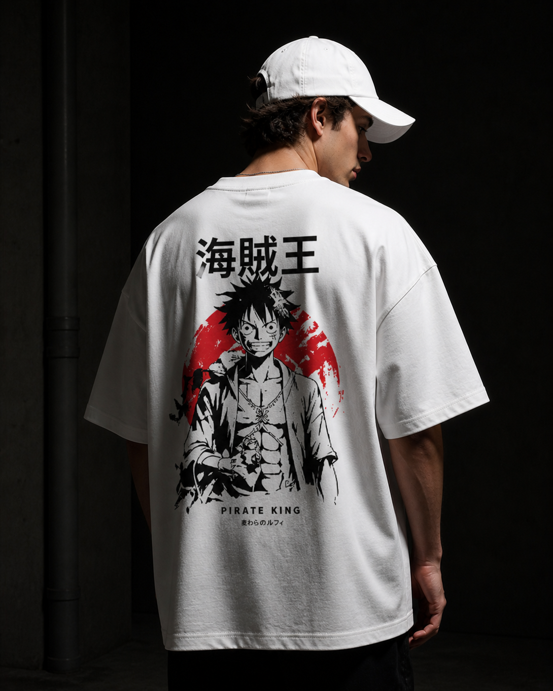 Luffy Wanted Drop Shoulder T-Shirt