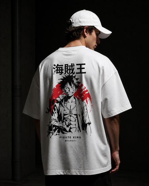 Luffy Wanted Drop Shoulder T-Shirt