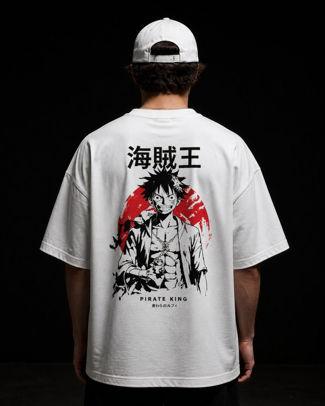 Luffy Wanted Drop Shoulder T-Shirt